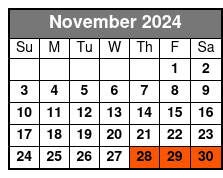 Transportation Only November Schedule