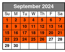 Admission Ticket W/ Transport September Schedule