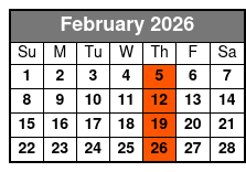 Sheraton Lake Buena (Q1B-A) February Schedule