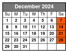 DoubleTree SeaWorld (Q1B-A) December Schedule