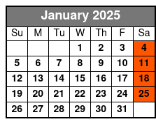 DoubleTree SeaWorld (Q1B-A) January Schedule