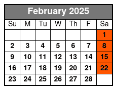DoubleTree SeaWorld (Q1B-A) February Schedule
