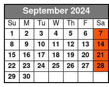 Hampton Inn Orlando (Q1B-A) September Schedule