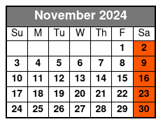 Hampton Inn Orlando (Q1B-A) November Schedule