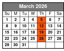 Tour with Speed Boat(Q1B) March Schedule