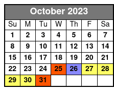 1 Hour Jet Ski Rental October Schedule