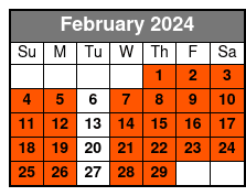 2 Hour Jet Ski Rental February Schedule