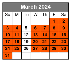 2 Hour Jet Ski Rental March Schedule