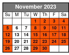 Sanford Surrey Rentals - 2 Hours - Single Bike November Schedule