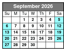 Sherlock Studies 75-Minute Escape Room September Schedule