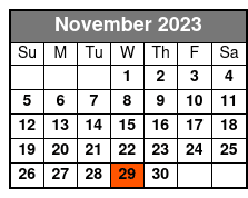 Hampton Inn Orlando(Q1A) November Schedule