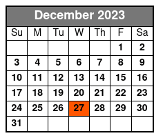Hampton Inn Orlando(Q1A) December Schedule
