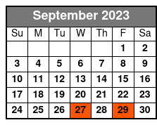 Sheraton Orlando (Q1A) September Schedule