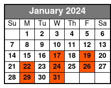 Sheraton Orlando (Q1A) January Schedule
