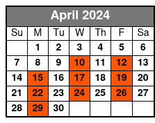 Sheraton Orlando (Q1A) April Schedule