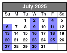 Sheraton Orlando (Q1A) July Schedule