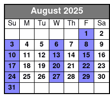 Sheraton Orlando (Q1A) August Schedule
