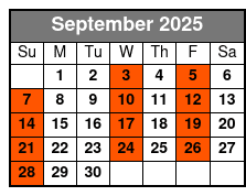 Sheraton Orlando (Q1A) September Schedule
