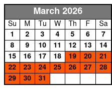 Gatorland Screamin Gator Zipline March Schedule