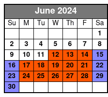 Nightly + Weekend Options June Schedule