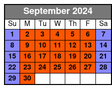 Nightly + Weekend Options September Schedule