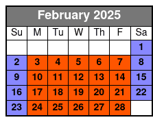 Nightly + Weekend Options February Schedule