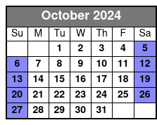 Nightly + Weekend Options October Schedule