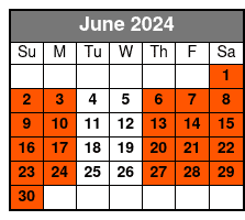 28 Guests Maximum June Schedule