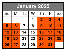 28 Guests Maximum January Schedule