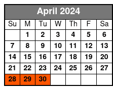 Swamp & Plantation Combo Tour April Schedule