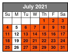 French Quarter Tricentennial Walking Tour July Schedule