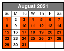 French Quarter Tricentennial Walking Tour August Schedule