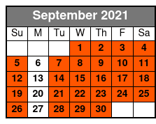 French Quarter Tricentennial Walking Tour September Schedule