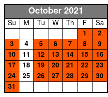 French Quarter Tricentennial Walking Tour October Schedule