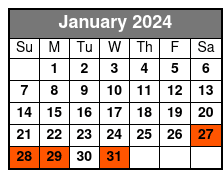 Steamboat Natchez Evening Jazz Cruise January Schedule