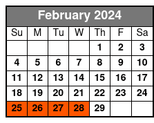 Steamboat Natchez Evening Jazz Cruise February Schedule