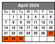 Steamboat Natchez Evening Jazz Cruise April Schedule