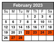 Steamboat Natchez Harbor Cruise February Schedule