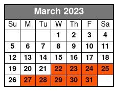 Steamboat Natchez Harbor Cruise March Schedule