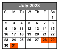 Steamboat Natchez Harbor Cruise July Schedule