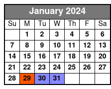 Steamboat Natchez Harbor Cruise January Schedule