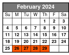 Steamboat Natchez Harbor Cruise February Schedule
