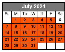 Steamboat Natchez Harbor Cruise July Schedule