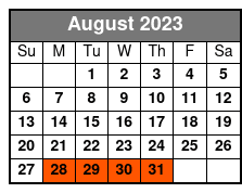 New Orleans Cemetery and Voodoo Walking Tour August Schedule