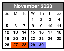 New Orleans Cemetery and Voodoo Walking Tour November Schedule