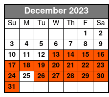 Oak Alley Plantation Tours December Schedule