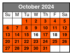 Destrehan and Houmas House October Schedule