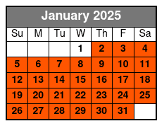 Destrehan and Houmas House January Schedule