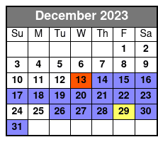 VIP Small Group Tour Upgrade December Schedule