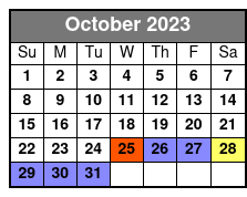 New Orleans Haunted Walking Tour: Ghosts, Vampires, Witchcraft and Voodoo October Schedule